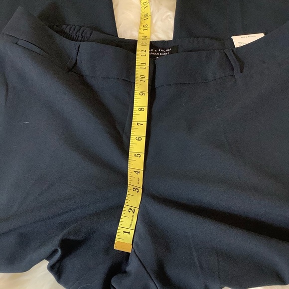 Zac & Rachel Navy Pants Women Size 18 Short Stretch Waist  Straight Leg NWT - Picture 9 of 10
